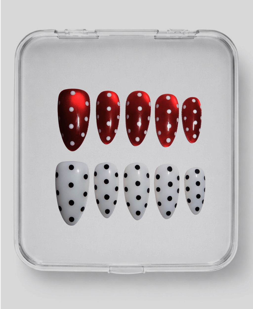 White and Red Polka Dots