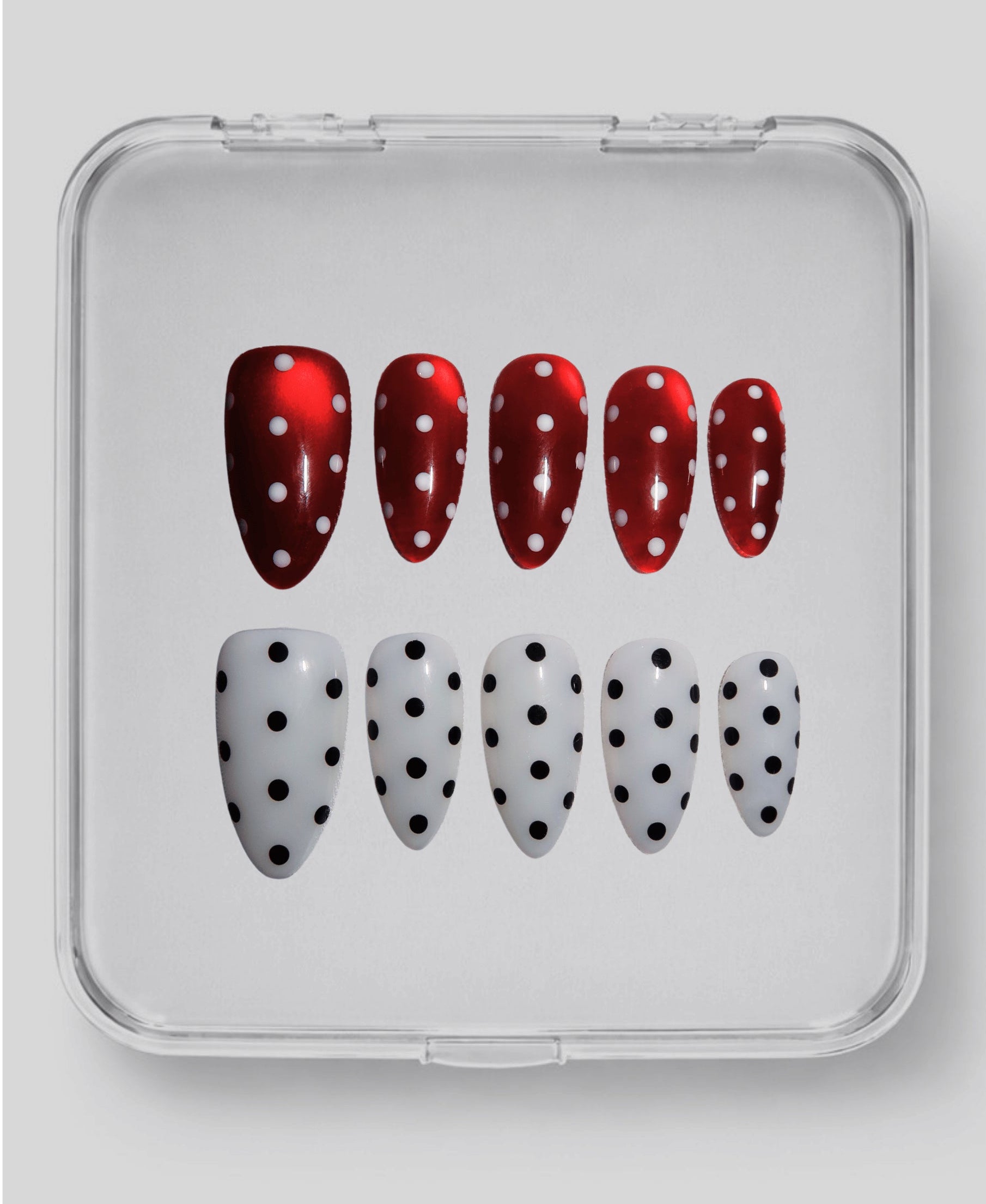 White and Red Polka Dots